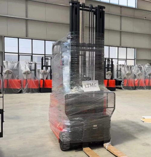 Electric forklift ready for shipment