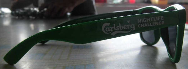 Carlsberg sunglasses product branding in China